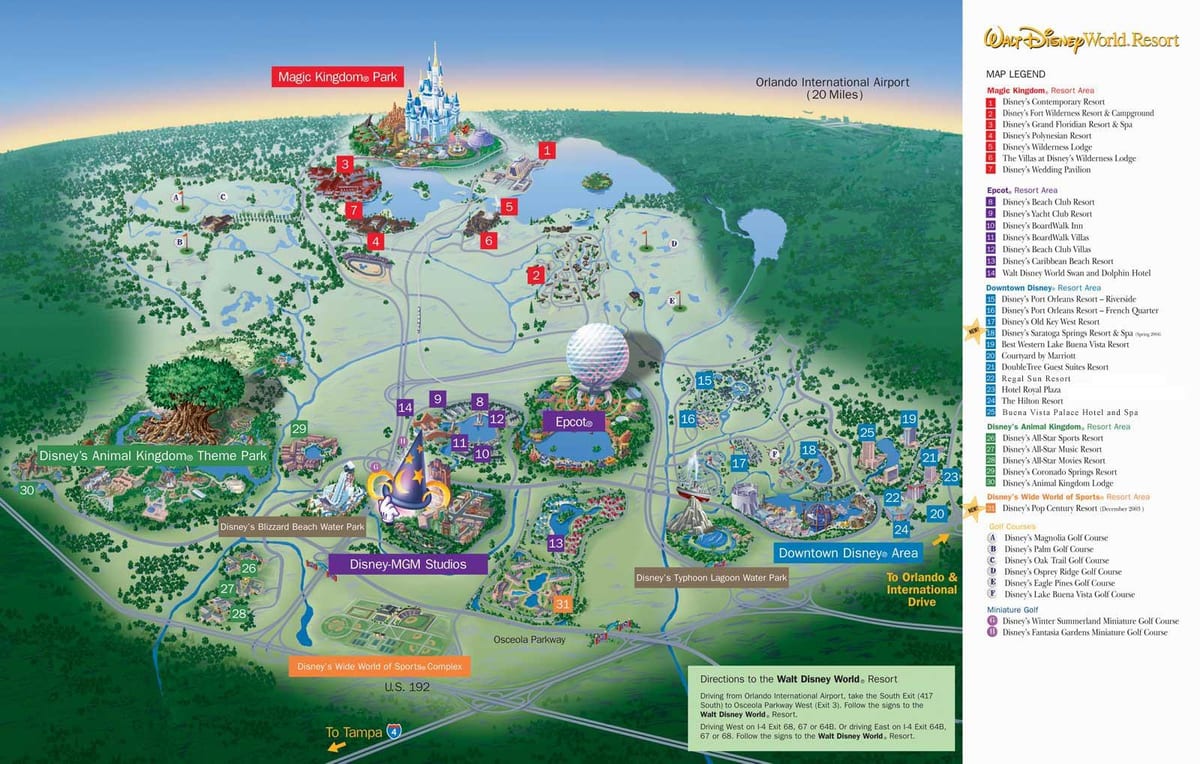 žemėlapis Disney World