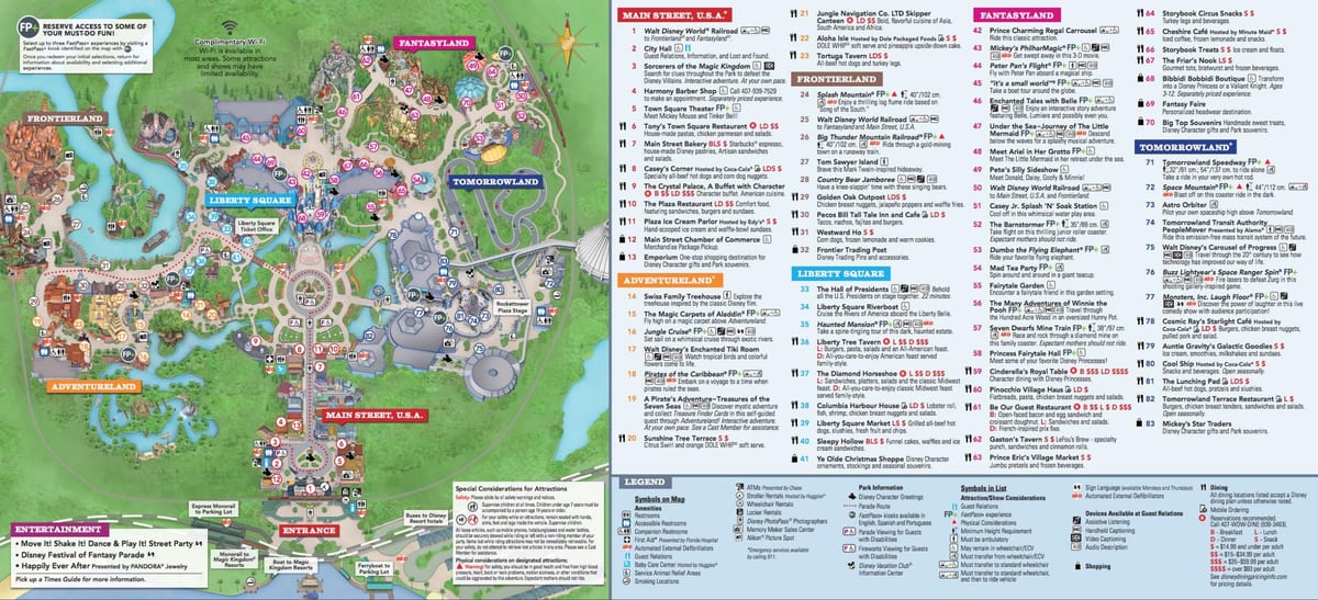 "Disney" Pasaulio magiška Karalystė žemėlapyje
