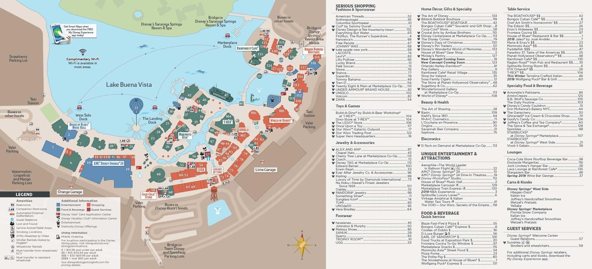 žemėlapis Disney springs