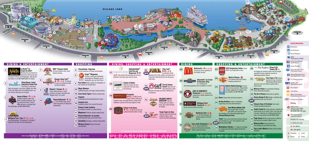 downtown Disney Orlando žemėlapyje