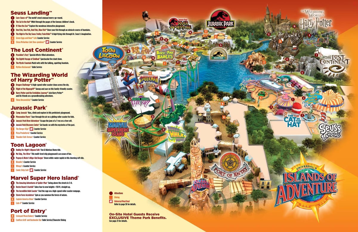 Universal Studios žemėlapis Haris Poteris