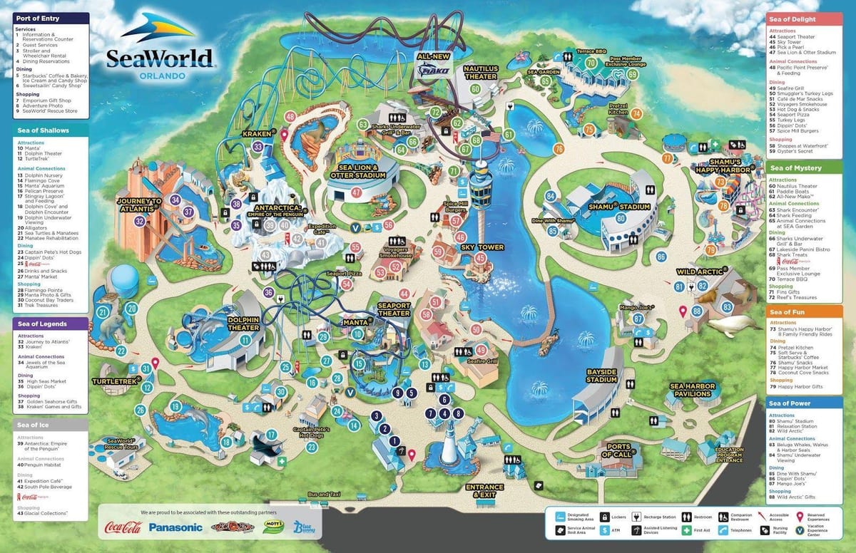 žemėlapis Seaworld