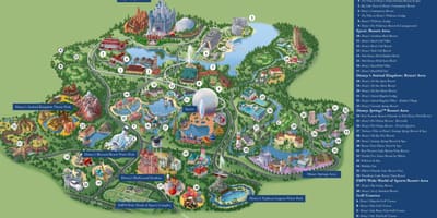 "Disney" Pasaulio žemėlapyje kurortai