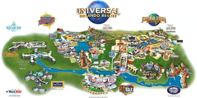 Žemėlapis Universal Orlando